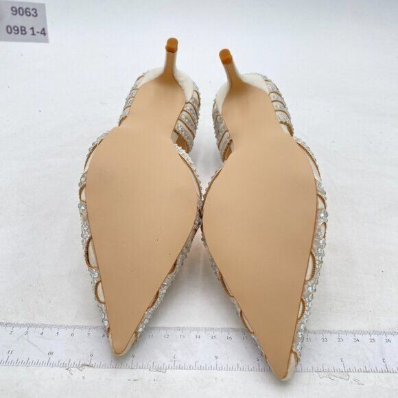 XYD Elegant Cream Heels with Rhinestone Detailing - Picture 6 of 7